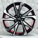 RIN 18X8 5-108 R1 SPORT 1039HB MACHINE BLACK+ UNDERCUT RED ET38 CB73.1