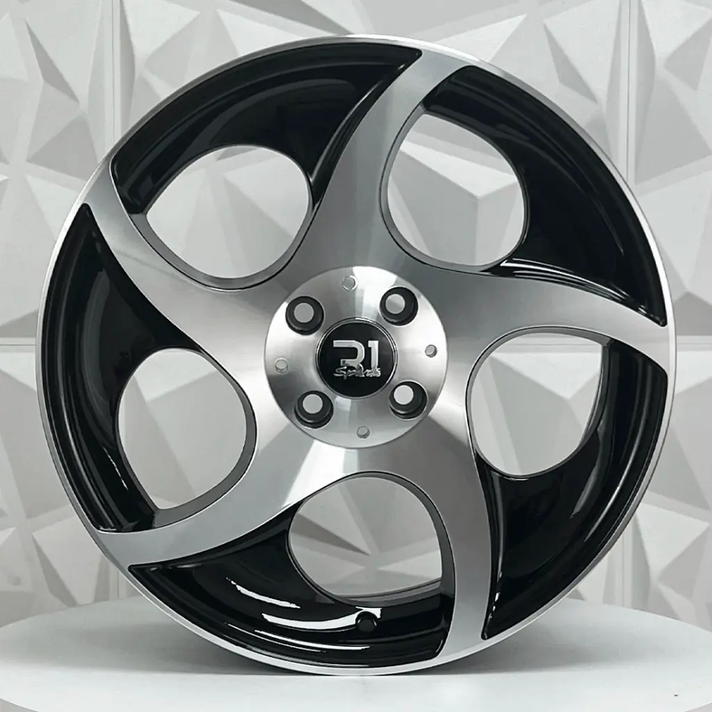 RIN 17X8 5-100 R1 SPORT L1525 BLACK MACHINE FACE ET35 CB73.1